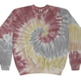 thumbnail image 2 of Tie-Dye Crew Neck Sweatshirt Adult Colortone Men Sizes S to 3XL Unisex Fleece, 2 of 3