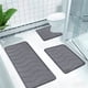 thumbnail image 5 of Alfombras Trajes Esponja Densidad 25D Juego de 3 Alfombrillas de Baño Absorbentes Grandes Decoración del Hogar Alfombrilla de Baño Antideslizante Suave y Cómoda Manta de Baño Premium Gruesa Lavable Fá, 5 of 8