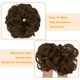 thumbnail image 4 of Women Synthetic Pony Tail Hair Extension Bun Big Wave Curls Hairpiece Wrap Scrunchie Chignon, 4 of 8