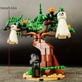 thumbnail image 3 of Halloween Spooky Ghost Pumpkin Model, 129 Pcs Building Blocks Set for Kids, Haunted Graveyard with Skeleton Tree House, Creative Architecture Construction Toy, Educational Interlocking Brick Gift for, 3 of 5