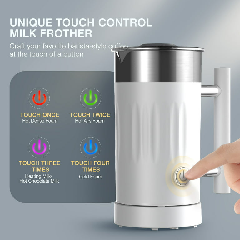 Youpin Qualitel Electric Milk Frother Machine Warmer 550W Automatic Milk  Fast Heating 240ML Stainless Steel Inner Foam Maker