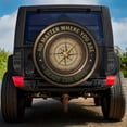 thumbnail image 2 of Lotusprinthandmade Vintage Direction Finder Graphic Spare Tire Cover Without Backup Camera Hole 6 Sizes (34 in. V2), outdoor direction finder spare tire cover, 2 of 6