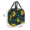 thumbnail image 3 of Disketp Sunflowers And Blue Flower for Insulated Lunch Bag for Women and Men, Perfect for Work, Hiking, Picnic, 3 of 8