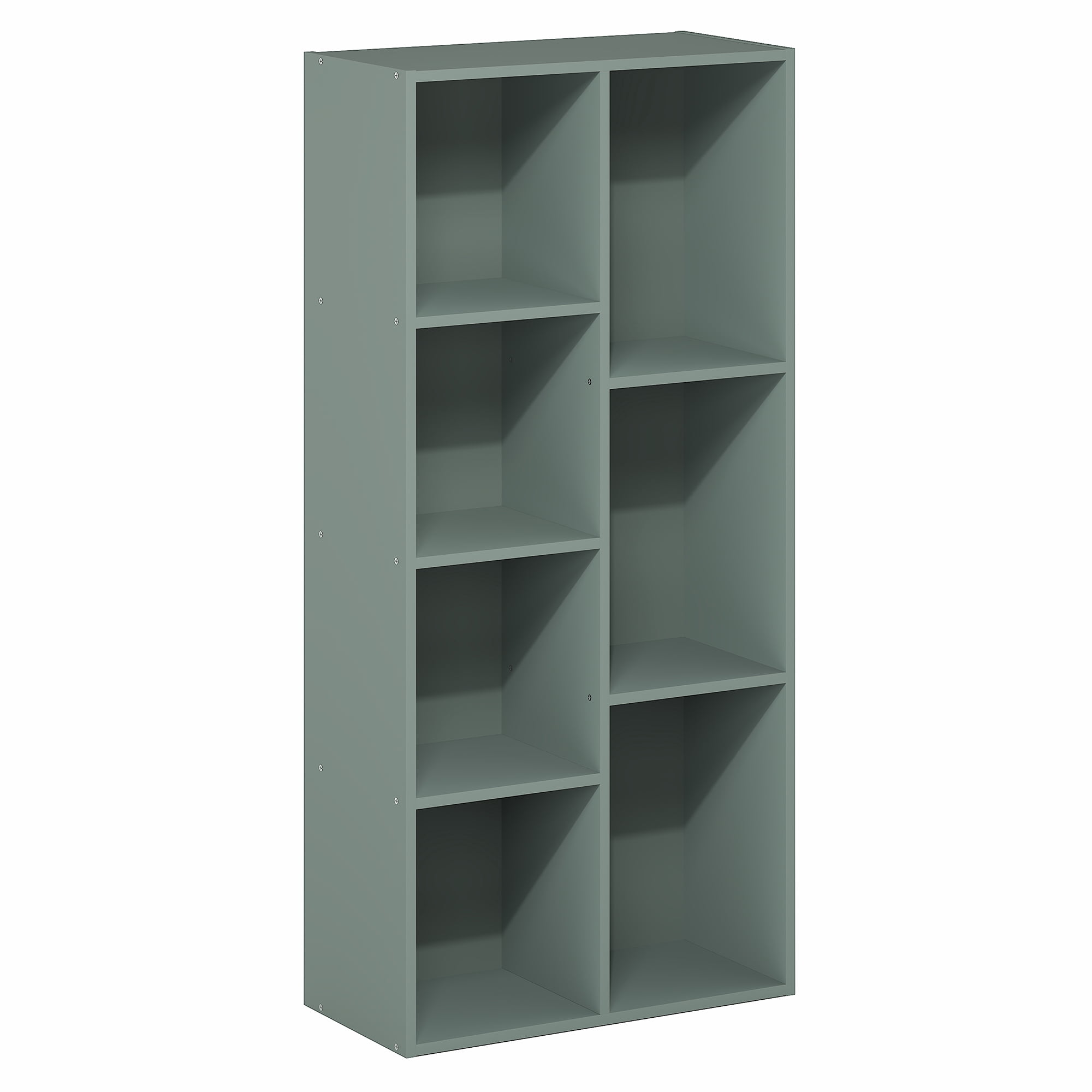 Furinno LUDER 7-Cube Bookshelf in Bookcase in Sage Green
