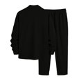 thumbnail image 4 of StSilkitty Men's 2 Piece Outfit Long Sleeve Collared Button down Shirts and Loose Pants Sets Solid Color Lightweight Casual Set, 4 of 7