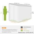 thumbnail image 3 of Outsunny 4.6' x 9' Metal Outdoor Storage Shed with Lockable Doors Grey, 3 of 10
