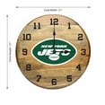 thumbnail image 2 of Imperial New York Jets Oak Barrel Clock, 2 of 3