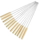 thumbnail image 1 of Brochetas para barbacoa con mango de madera: 12 Uds. Pinchos antideslizantes para barbacoa, brochetas para Kabob, 1 of 8