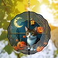 thumbnail image 3 of Metal Hanging Wind Spinners & Chimes - Whimsical Halloween Design with Pumpkins Moon & Birds for Yard & Garden Decor, 3 of 6