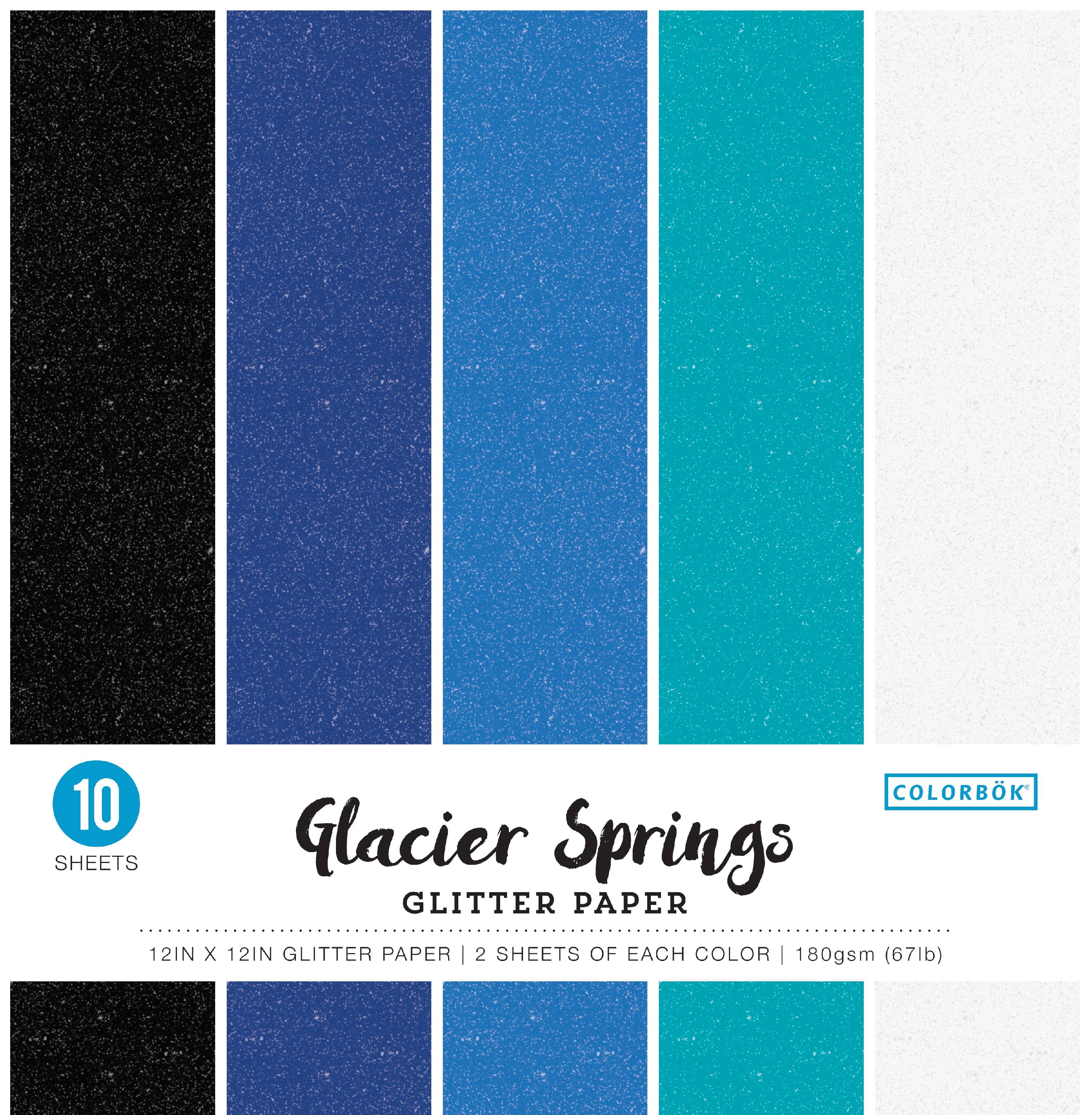 Colorbk 12" Glitter Glacier Paper Pad, 10 Piece