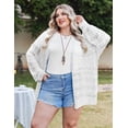 thumbnail image 3 of Zeagoo Womens Plus Size Crochet Cardigan Kimonos Boho Long Sleeve Oversized Summer Open Front Knitted Sweater, 3 of 5