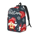 thumbnail image 1 of Vsdgher Three Cute Christmas Gnomes Print Canvas Backpack Travel Rucksack Unisex Knapsack 15.7/17.7Inch Laptop Backpack for Work,College-Small, 1 of 5