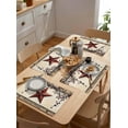 thumbnail image 5 of Barn Stars Placemats Set of 4, Primitive Stars Berries Wood Grain Vintage Cotton Linen Table Mats Non-Slip Washable Fourth of July Print Placemat for Holiday Banquet Dining Kitchen Table Decor, 5 of 6