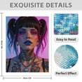 thumbnail image 3 of Diamond Art Kit for Adults, Punk Neon Makeup Style Portrait Diamond Painting for Adults Beginners, DIY Diamond Art Painting Kits, 5D Diamond Painting Crafts for Home Decor 12x16 Frameless, 3 of 7