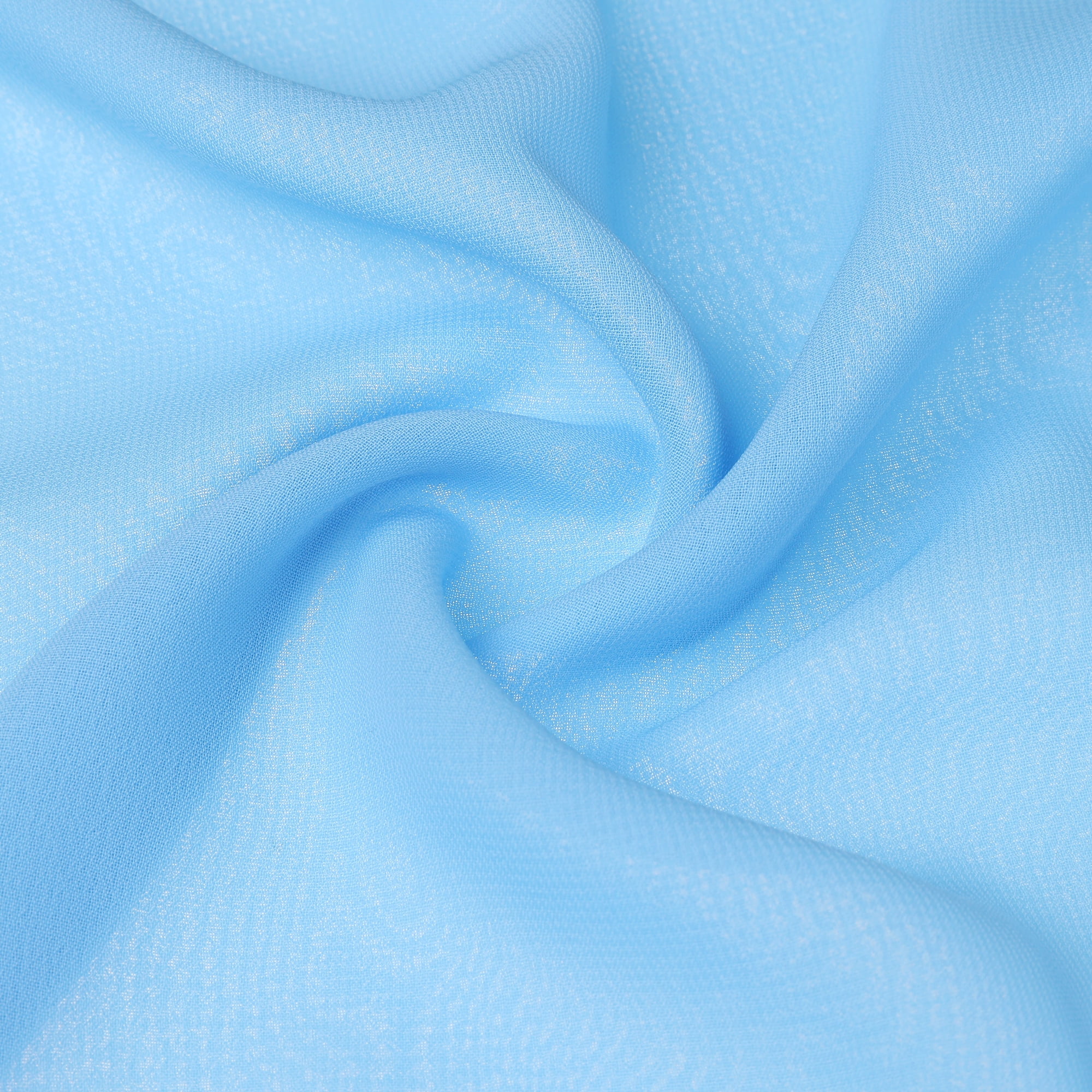 Unique Bargains 10ft Chiffon 120 Inch Long Sheer Romantic Table Runner (6 Count) Sky Blue 28x120 Inch