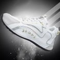 thumbnail image 5 of GHSOHS Mens Shoes Casual Sneakers for Men Lightweight Platform Sneakers Men's Fashion Sneakers Tennis Shoes New Shoes White Shoes Leather Walking Sneakers Breathable Sports Running Shoes Size 39, 5 of 8