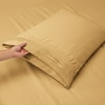 thumbnail image 3 of Clara Clark Split King Size Bed Sheets Set for Adjustable Beds - Deep Pocket 5 Piece - 1800 Hotel Luxury Soft Double Brushed Microfiber, Gold, 3 of 7