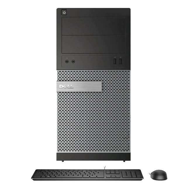 Dell Optiplex 3010 Tower PC Computer Core i5 3470 8GB 250GB HDD DVDROM Windows 10 Home Power cord, Keyboard, Mouse, WiFi Refurbished