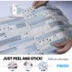 thumbnail image 2 of 10 Pieces, Adhesive Wall Tiles, Vinyl Kitchen Backsplash, Marble Wall Stickers, Blue, 30x30cm, 2 of 5