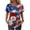 Multicolor #43, variant on KDDYLITQ 250th Anniversary Usa Shirt for Women 250th Anniversary Printed Crew Neck Red White Blue Clothes Usa Flag Short Sleeve Vintage Tees Birthday Work T-Shirts Multicolor 2XL