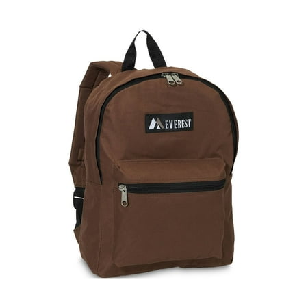 Everest Unisex Basic 15" Backpack, Brown