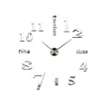 thumbnail image 3 of PULLIMORE Frameless DIY Wall Clock Modern Large 3D Mirror Sticker for Living Room Bedroom Office Home Decoration "Silver", 3 of 8