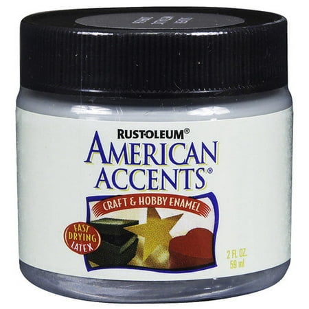 Rustoleum American Accents Brush Silver Craft & Hobby Brush Enamel Paint 209636 - Pack of 6