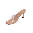 thumbnail image 1 of Zapatos de Caminar de las Mujeres de Moda Casual Versátil Plus-Size Transparente Toe Tacones Altos Primavera / Verano de Moda Cómodos Tacones Altos de las Mujeres, 1 of 9