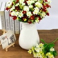 thumbnail image 3 of HESHENG 6 Pack Artificial Daisy Flowers 28 Heads Fake Wildflowers Artificial Orchid Silk Cloth Flower Rose Red, 3 of 9