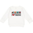 thumbnail image 2 of Inktastic I Love Trains Toddler Sweatshirt, 2 of 4