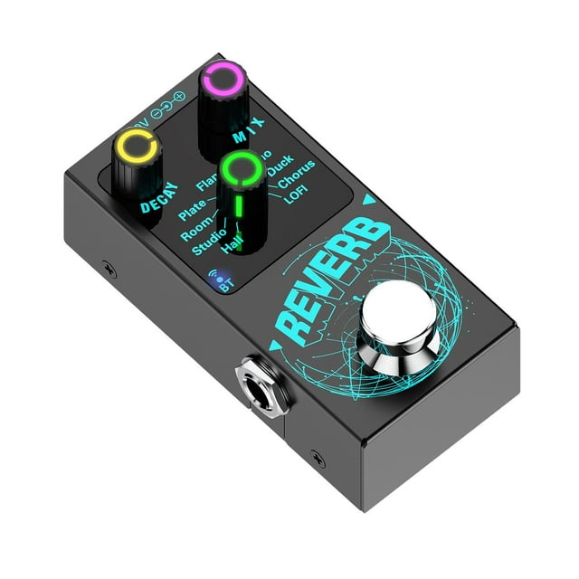 HILABEE Guitar Reverb Effect Pedal 9 Reverb Types Digital Reverb for Electric Guitar