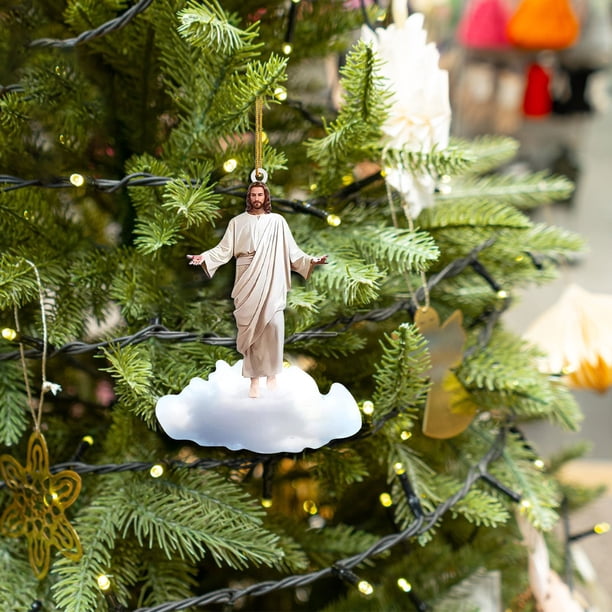 Decoración Navideña Árbol de Navidad Plano Estilo Retro Decoración Del Hogar Adornos para El Coche
