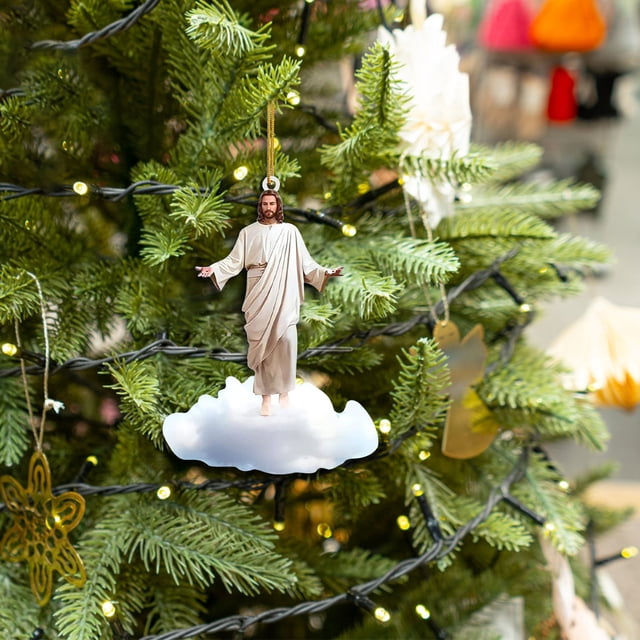 Christmas Decoration Flat Christmas Tree Retro Style Home Decoration Car Ornaments