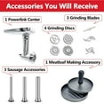thumbnail image 2 of PQPO Meat Grinder Attachment Set for Kitchenaid Stand Mixer, Stainless Steel, Anti-Rust, 2 of 7