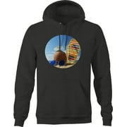 Summer Daze Hoodies for Men Large Dark Gray