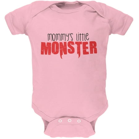 

Mommy s Little Monster Light Pink Soft Baby One Piece - 9-12 months