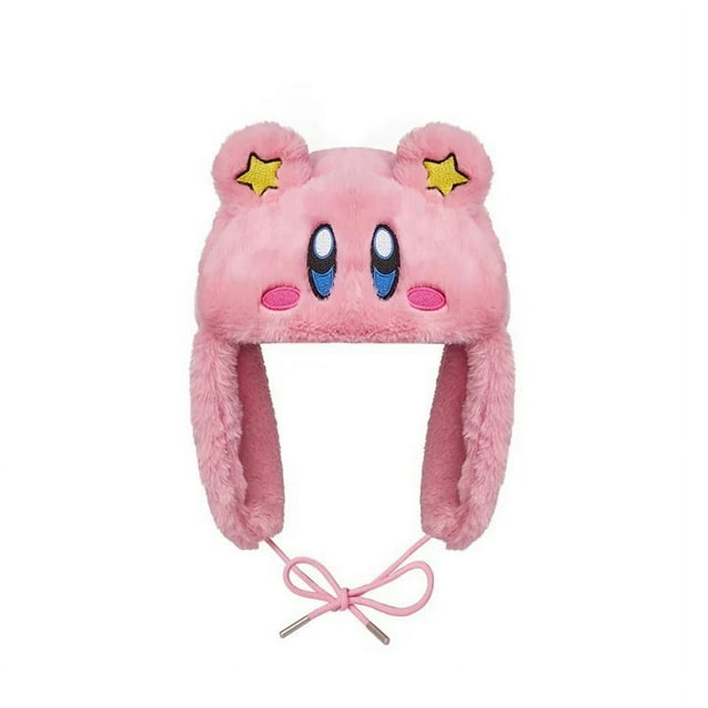 Gorro para cosplay, disfraz de Kirby, cálido, suave y acogedor, para adulto