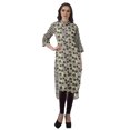 thumbnail image 3 of Moomaya Kurta Tunique à Ourlet Droit Imprimée pour Femmes, Kurti à Col Mandarin, Tenue d'Été, 3 of 6