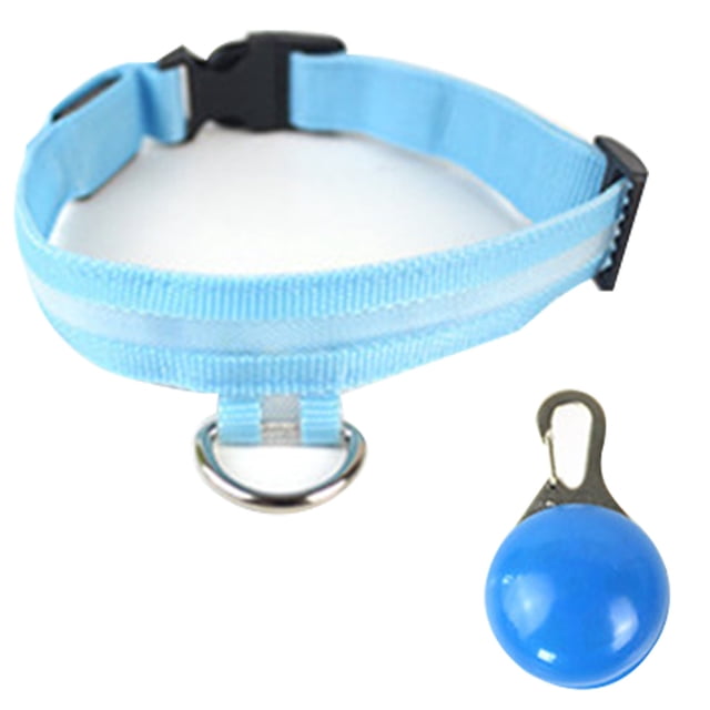 Collar de perro ligero, collar de perro LED recargable, collar de seguridad ajustable micro USB para perro