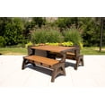 thumbnail image 5 of Convert a Bench 60" Outdoor / Vinyl Patio Bench Picnic Table, Espresso, Generation II, 5 of 5