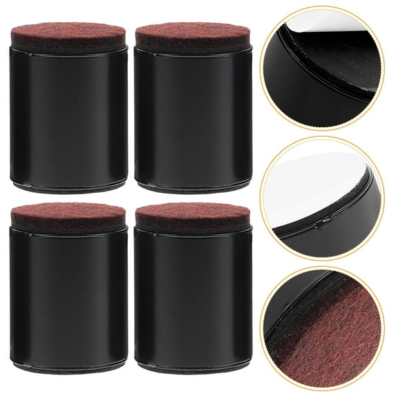 ADDHAT 4Pcs Black Carbon Steel Risers for Table Legs 1.97X1.57X1.57in