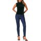 thumbnail image 2 of INSPIRAR CHIC Camisetas sin mangas de terciopelo con cuello de tortuga para mujeres M Verde, 2 of 6