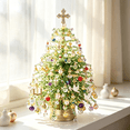 thumbnail image 2 of DIY Beaded Christmas Tree Kit 3D Crystal Bead Pearl Holiday Craft Christmas Autumn Winter & Halloween Themes Handmade Kits, Warm Glow Tabletop Decor Set, Creative Sparkling Xmas Decoration,Style A, 2 of 9