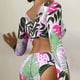 thumbnail image 2 of Traje de Baño Impreso de las Mujeres, Conservador de una Pieza con Cuello Redondo para la Playa Y la Piscina, Sexy Casual Conjunto de Trajes de Baño de Verano, 2 of 4