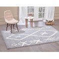 thumbnail image 1 of A2Z Rug Tapis Moderne & Traditionnel Marocain 5534 Gris Clair Shaggy, 1 of 7