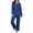 Blue, variant on ZUKMRJPC Womens Pajamas Set 2 Piece V Neck Pjs Soft Comfy Cotton Long Sleeve Tops and Pants Sleepwear Set Casual Plaid Homewear Sets