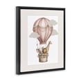 thumbnail image 2 of Stupell Industries Cottage Hot Air Balloon Animals Pink Black Floating Frame Canvas Art, 17 x 21, by Christine Simpson Art, 2 of 8
