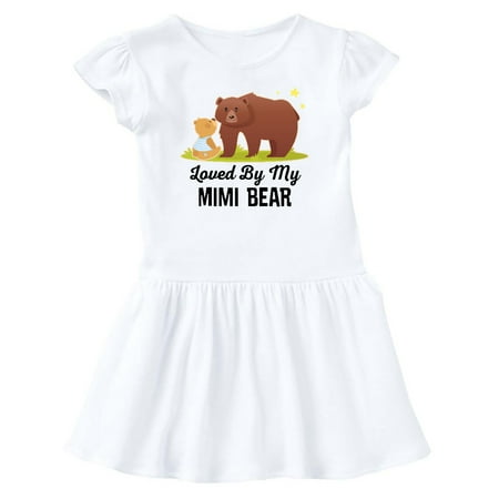 

Inktastic Mimi Bear Loves Me Grandbaby Gift Gift Toddler Girl Dress