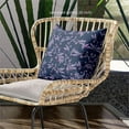 thumbnail image 2 of Amrita Sen Designs  20 x 20 in. Leaf Art Broadcloth Indoor & Outdoor Blown & Closed Pillow - Indigo, Grey & Purple, 2 of 5