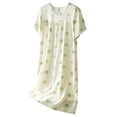 thumbnail image 1 of Chemise de Nuit d'Été pour Femme à Manches Courtes, Col Rond, Robe de Nuit Confortable pour la Maison, Tenue de Détente Décontractée, Robe de Sommeil Imprimée, Hauts de Sommeil pour Femme, Robe de Nuit Tortue, Grande Taille, Robe de Nuit d'Été, Robe de Nuit d'Été, 1 of 3